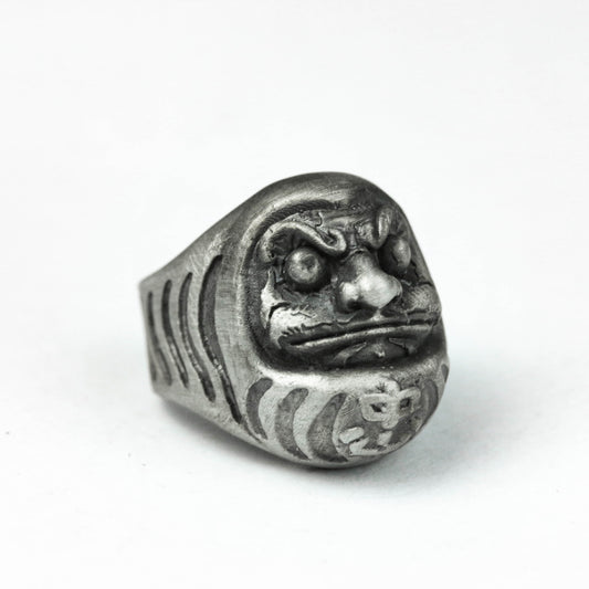 925 silver DARUMA ring Damour Budaoweng ring Japanese doll craftsmen make brass jewelry