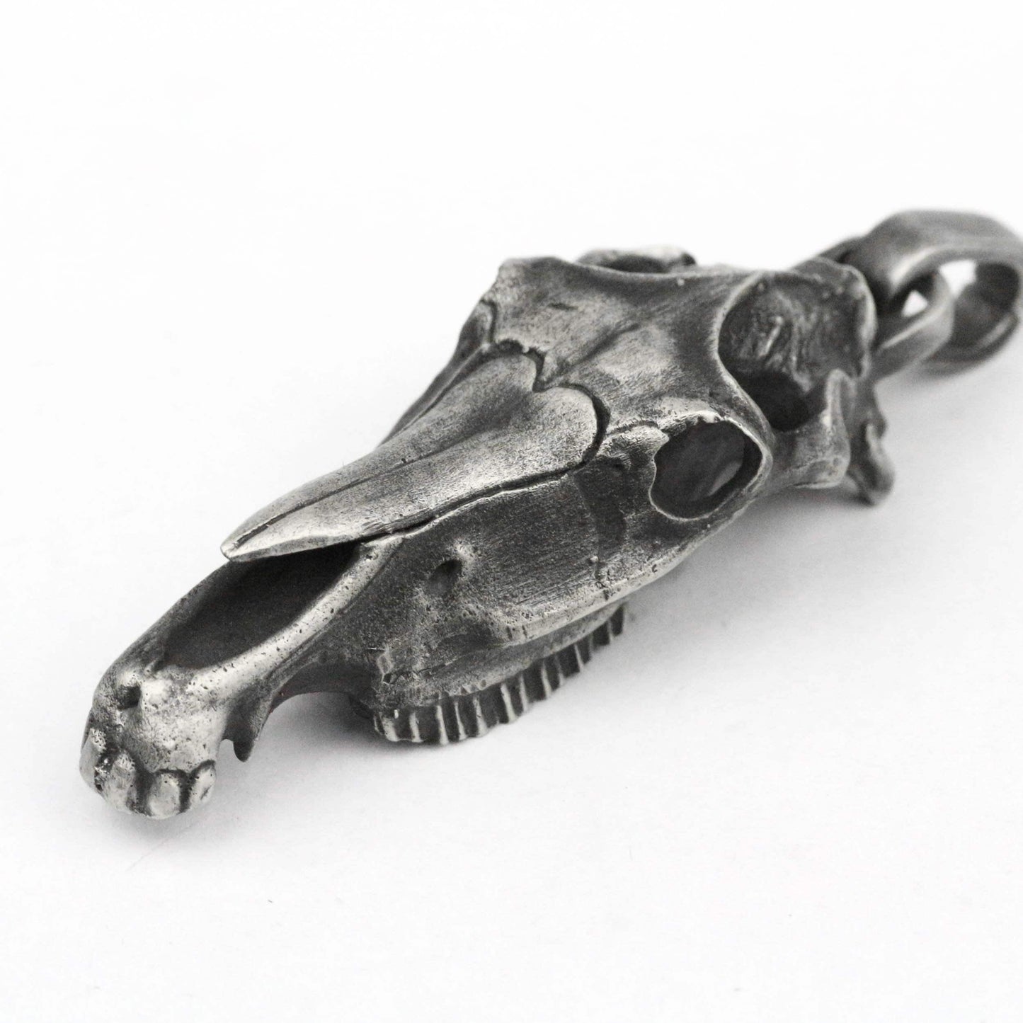 925 silver Horse Skull Charm Pendant Necklace Horse skull head taxidermy science study exhibition home decor shamanic healing Equestrian