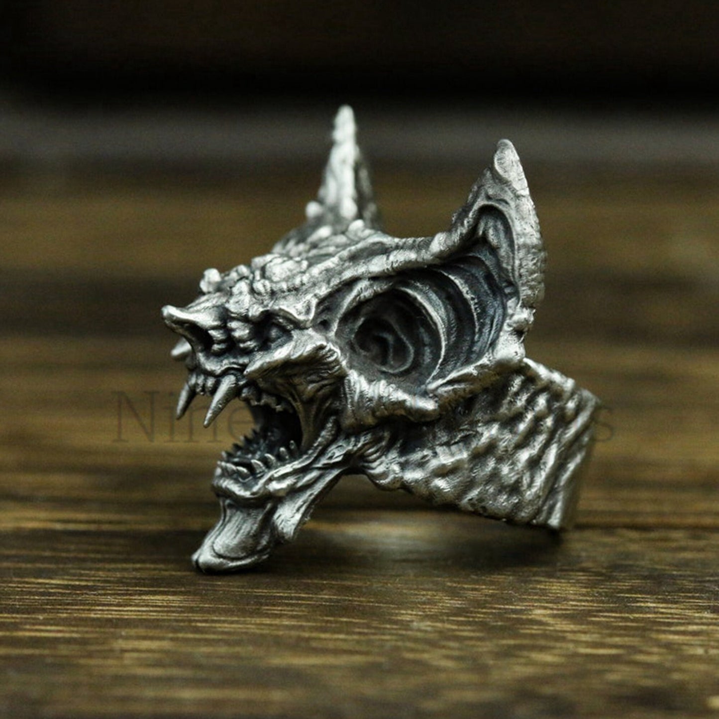 Gargoyle Bat 925 Silver Ring, Vampire Ring, Monster Ring, Gift Ring