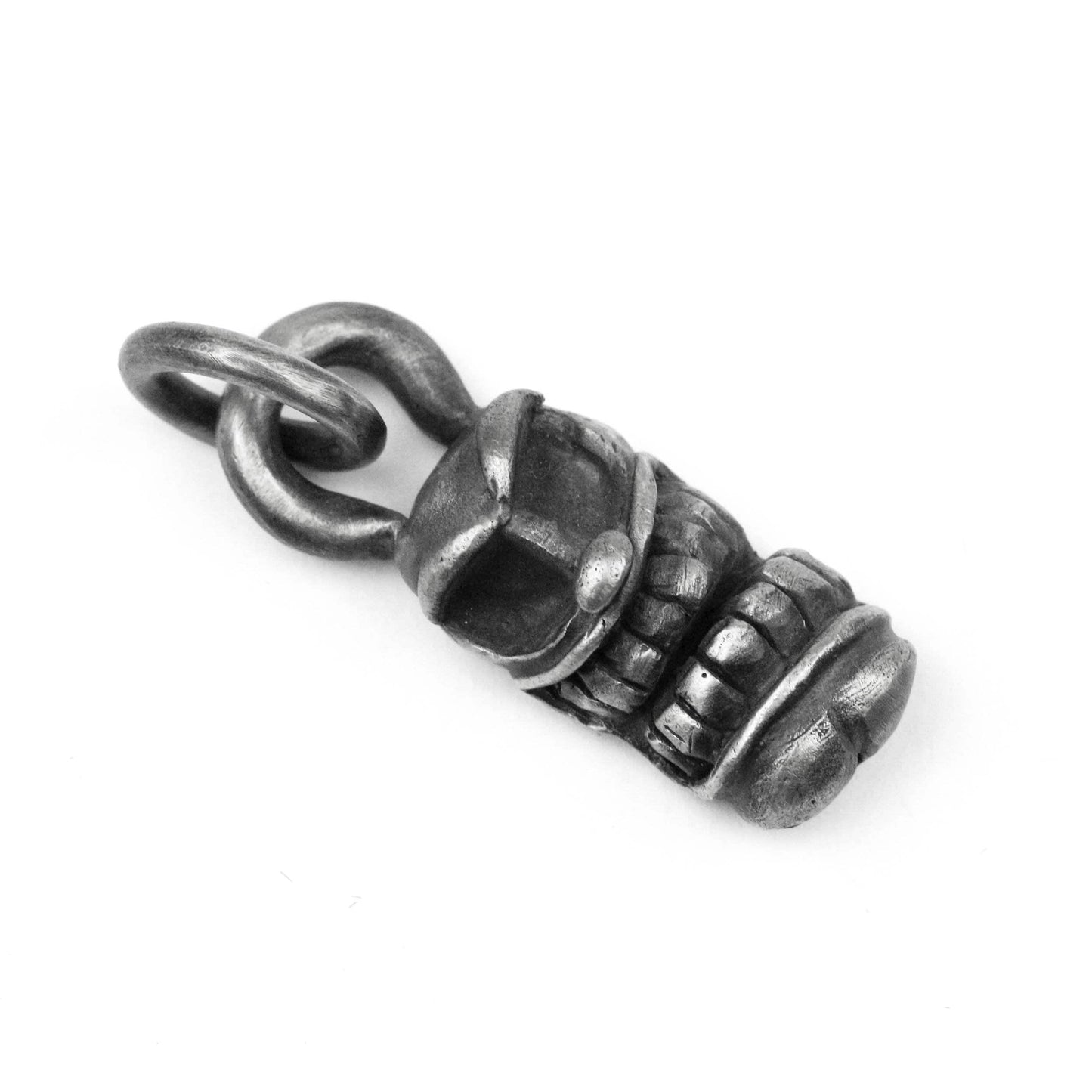 925 silver skull totem pillar pendant,vintage brass alloy key chain pendant handmade jewelry