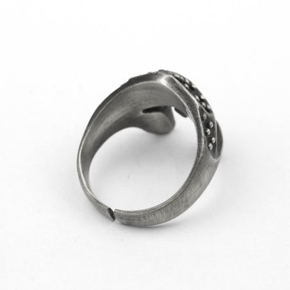 925 silver Gladiator helmet ring, Spartan warrior ring, rivet mask ring brass handmade jewelry