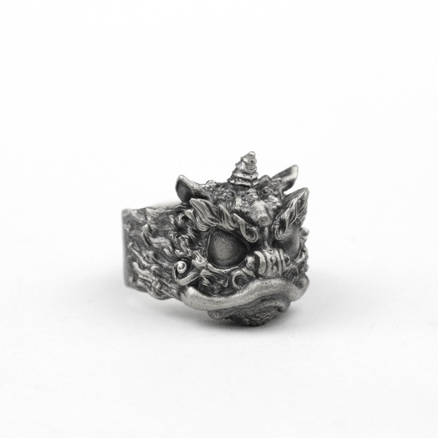 brave troops ring Pixiu ring dragon ring Chinese lion ring fantasy dragon jewelry craftsman making Buddhist brass jewelry