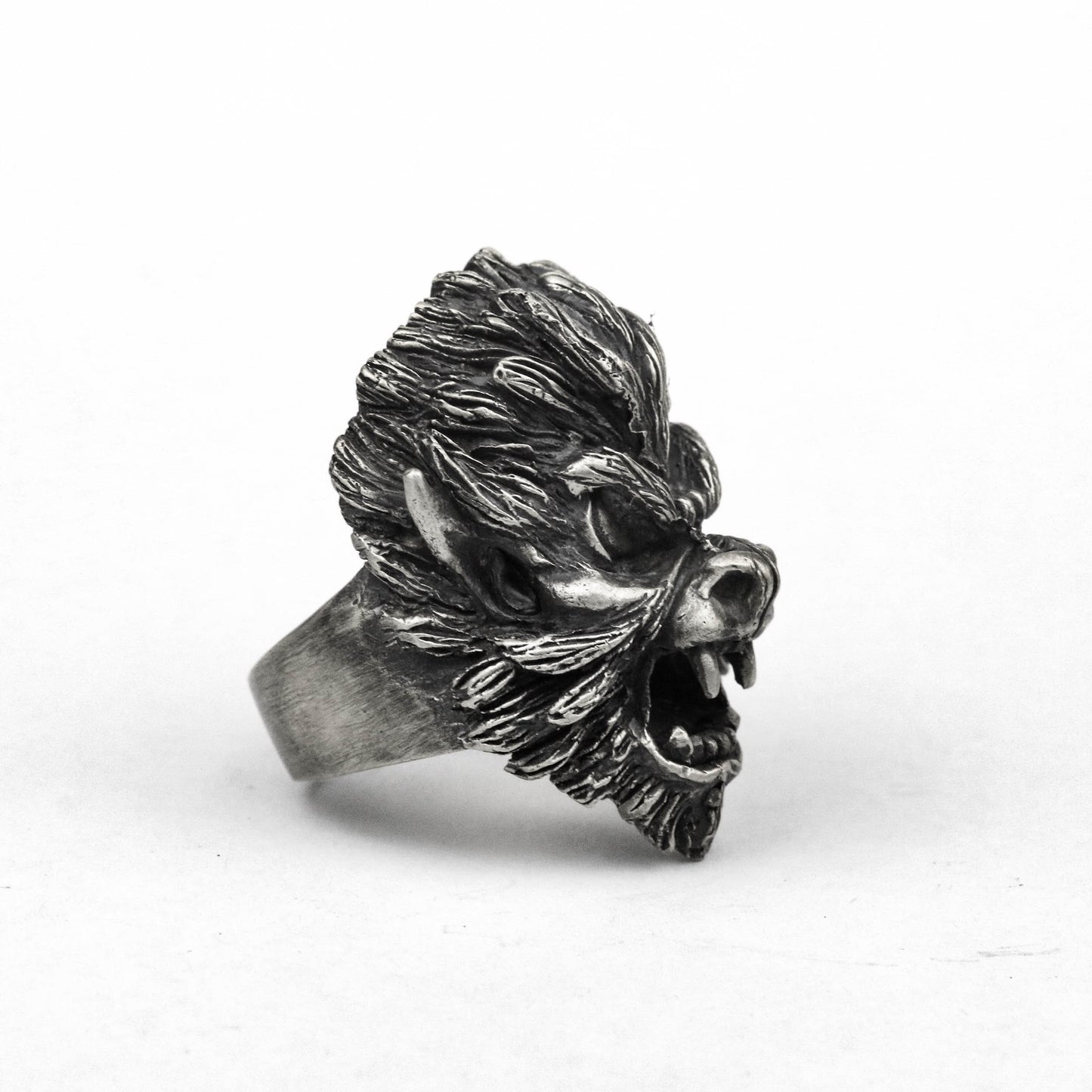 925 silver Monkey King Ring Journey to the West Buddha Ring Brass Hand Carved Gorilla Charm Jewelry