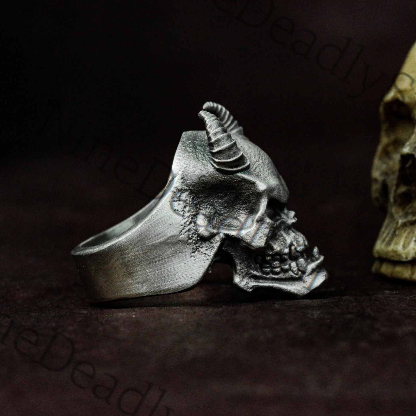 Evil Spirit 925 Silver Ring - Goth Demon - Personalized Handmade Ring Gift Goth Indie Ring