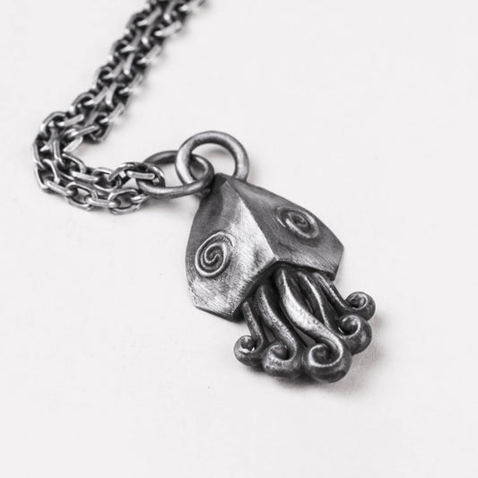 Cthulhu Pendant 925 Silver Octopus Necklace, Brass Craftsman Making Jewelry