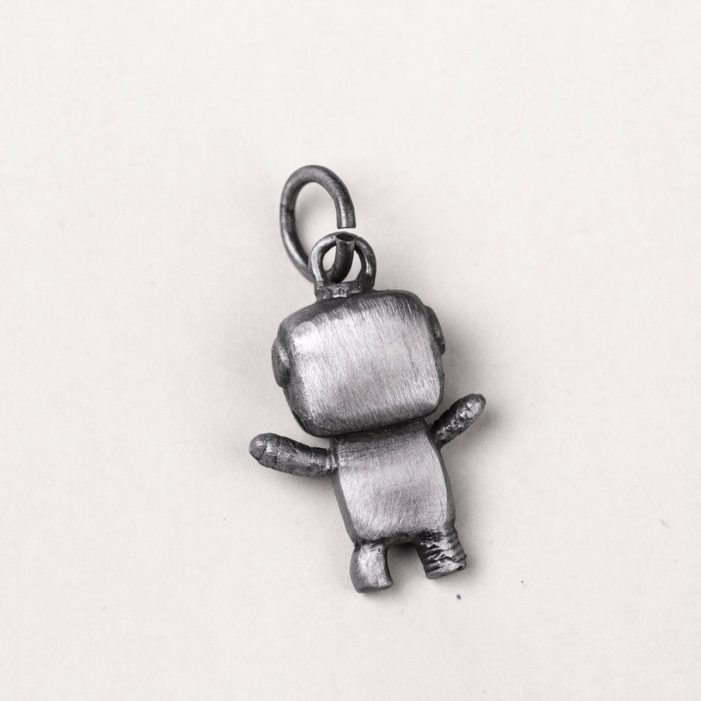 925 sterling silver robot pendant, a gift for her, brass kette roboter handmade custom jewelry