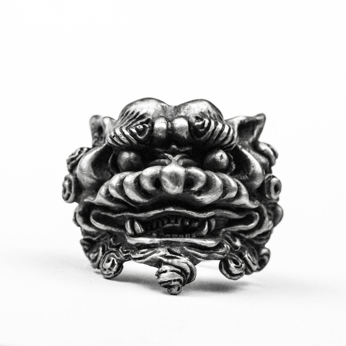 925 silver Tang Lion Ring Chinese Dragon Ring Buddhist Jewelry Holy Beast Ring 925 silver brass handmade custom jewelry