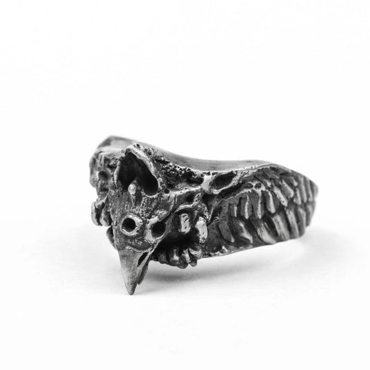 Crow Ring Brass Pointed Beak Ring retro Eagle Beak Ring Skull Ring Punk Popular Ring Domineering head deer handmade  jewelry