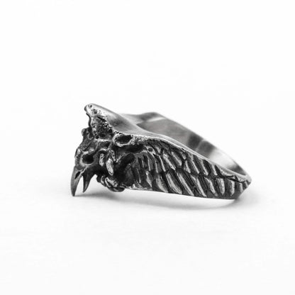 Crow Ring Brass Pointed Beak Ring retro Eagle Beak Ring Skull Ring Punk Popular Ring Domineering head deer handmade  jewelry