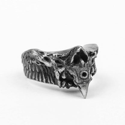 Crow Ring Brass Pointed Beak Ring retro Eagle Beak Ring Skull Ring Punk Popular Ring Domineering head deer handmade  jewelry
