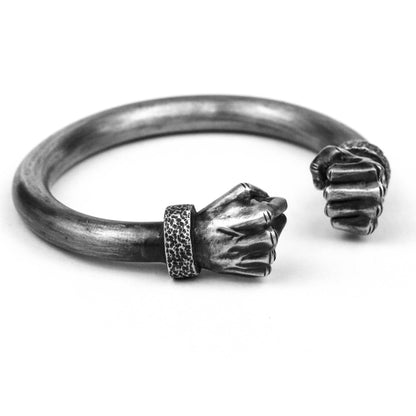 Fist bracelet, warrior power, vintage brass open bracelet Figa iron Fist Vintage Charm For Bracelet indian bangles