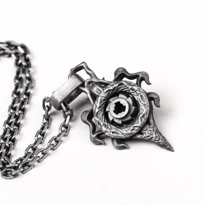925 Silver Eye of the Earth Pendant Mystic Oracle Ouija Planchette Pendant demon eye pendant, evil spirit eye pendant
