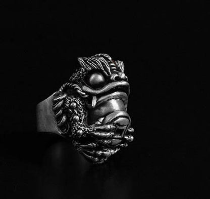 Golden toad silver ring-toad toad 925 silver ring-frog ring-frog prince silver jewelry-safe symbol-oxidized jewelry