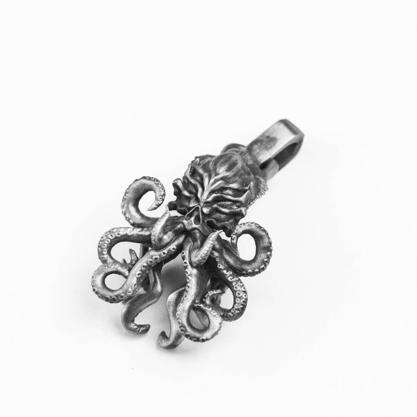 Octopus Necklace, 925 Silver Octopus Pendant, Sea Life Coin Charm, Silver Kraken Necklace, Realistic Octopus Jewelry