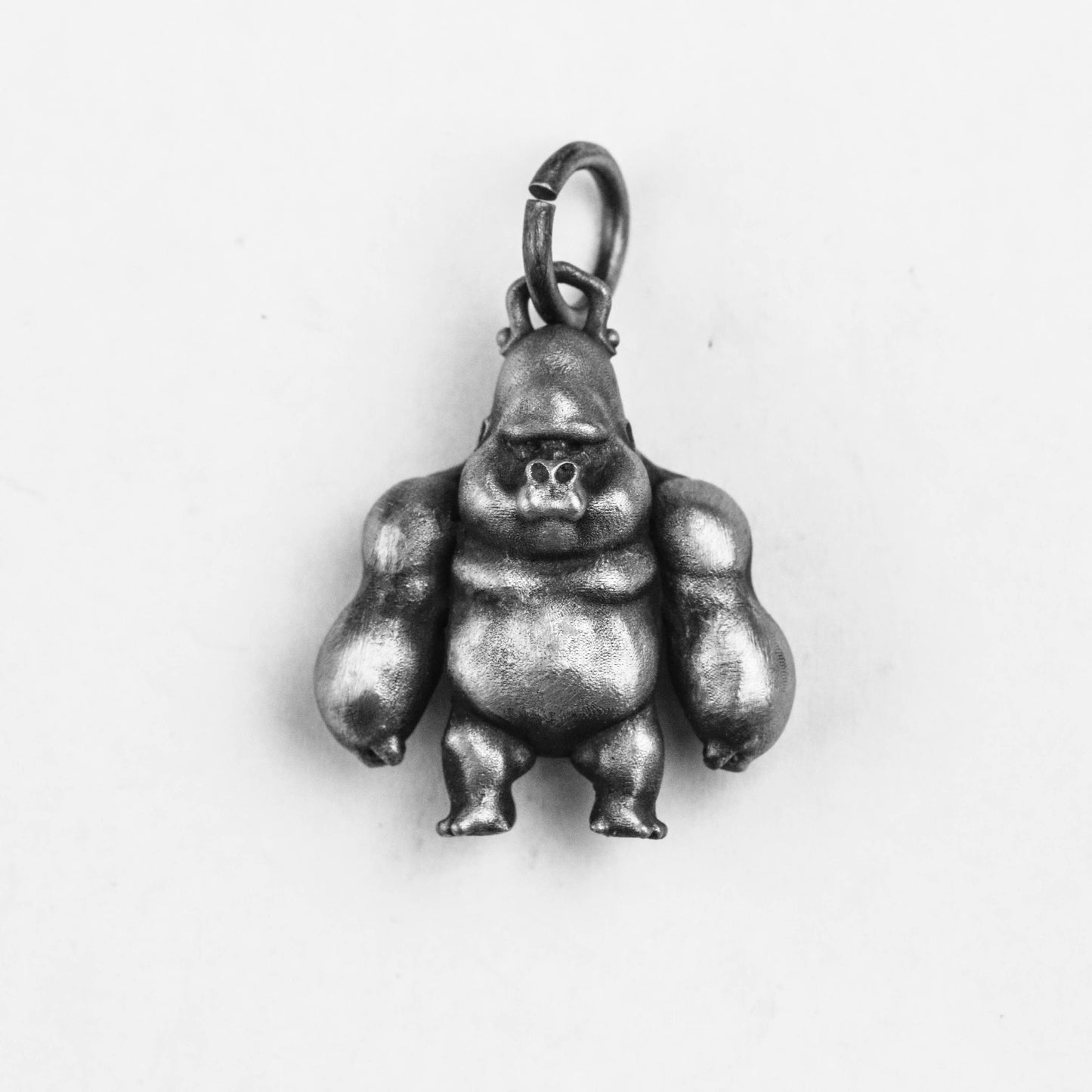 925 silver gorilla pendant, primate, monkey jewelry, gorilla pendant, animal necklace, birthday gift for him, Christmas, graduation gift