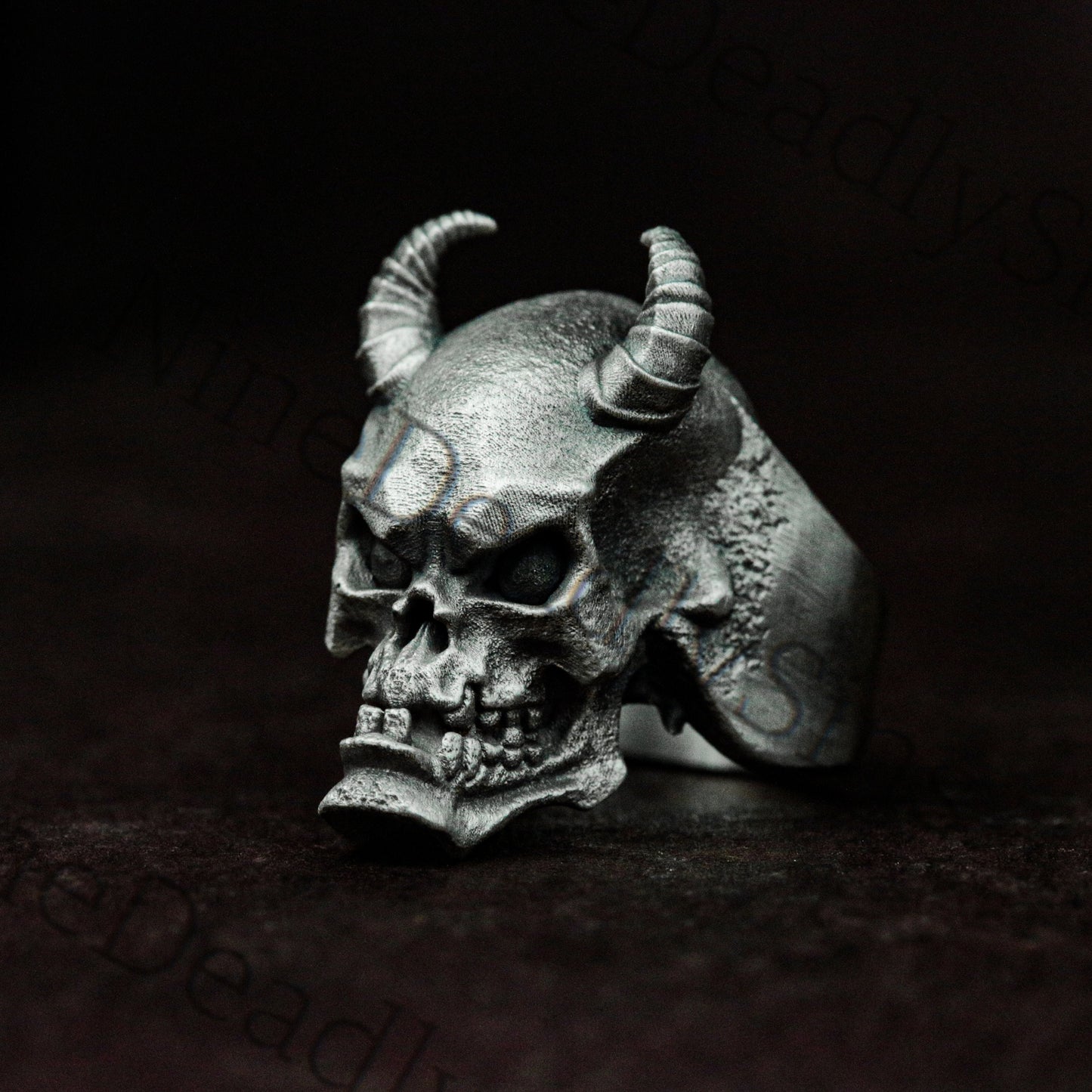 Evil Spirit 925 Silver Ring - Goth Demon - Personalized Handmade Ring Gift Goth Indie Ring