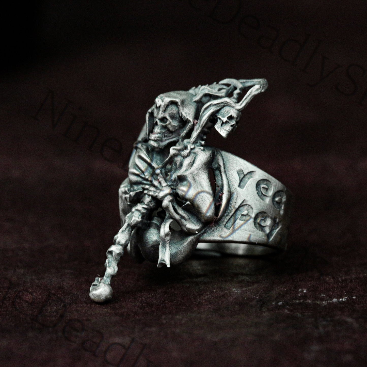 Death Reaper 925 Silver Ring - Undead Reaper - Personalized Handmade Ring Gift Gothic Indie Ring