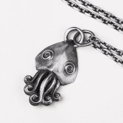 Cthulhu Pendant 925 Silver Octopus Necklace, Brass Craftsman Making Jewelry