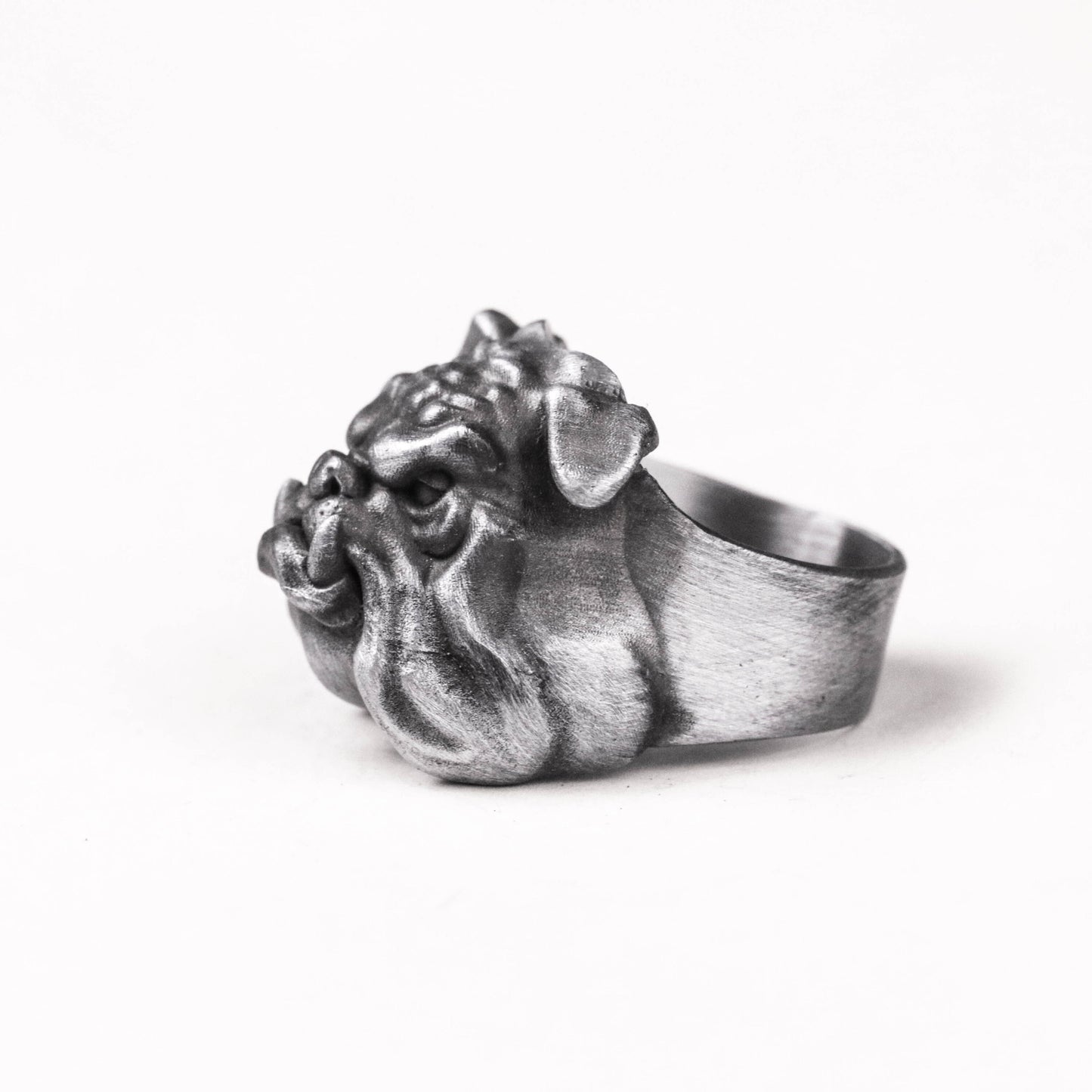Bully Dog Ring Pet Ring Brass 925 silver handmade custom jewelry