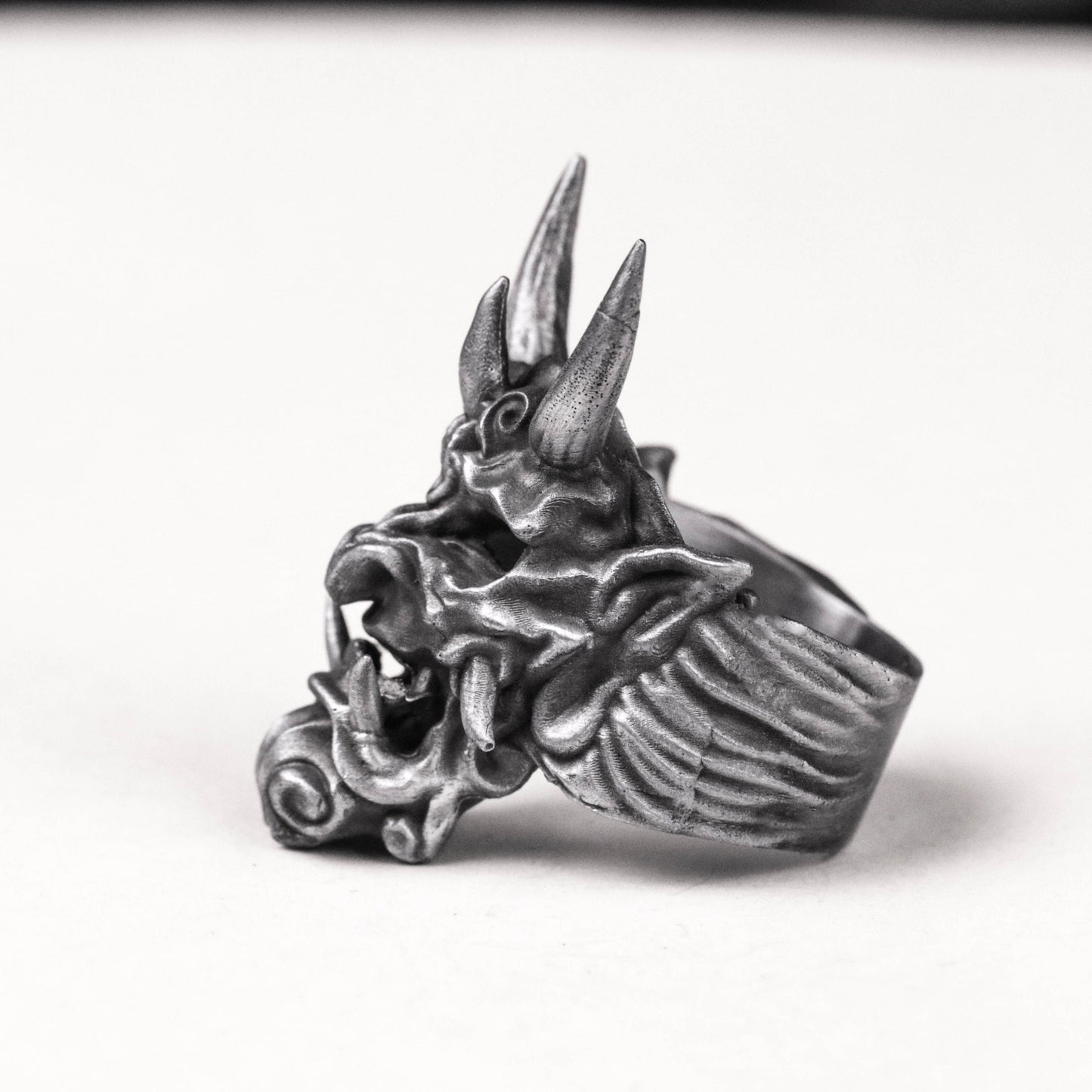 hannya ring onibaba ring Prajna ring Japanese mythical character ring Brass 925 silver handmade custom jewelry