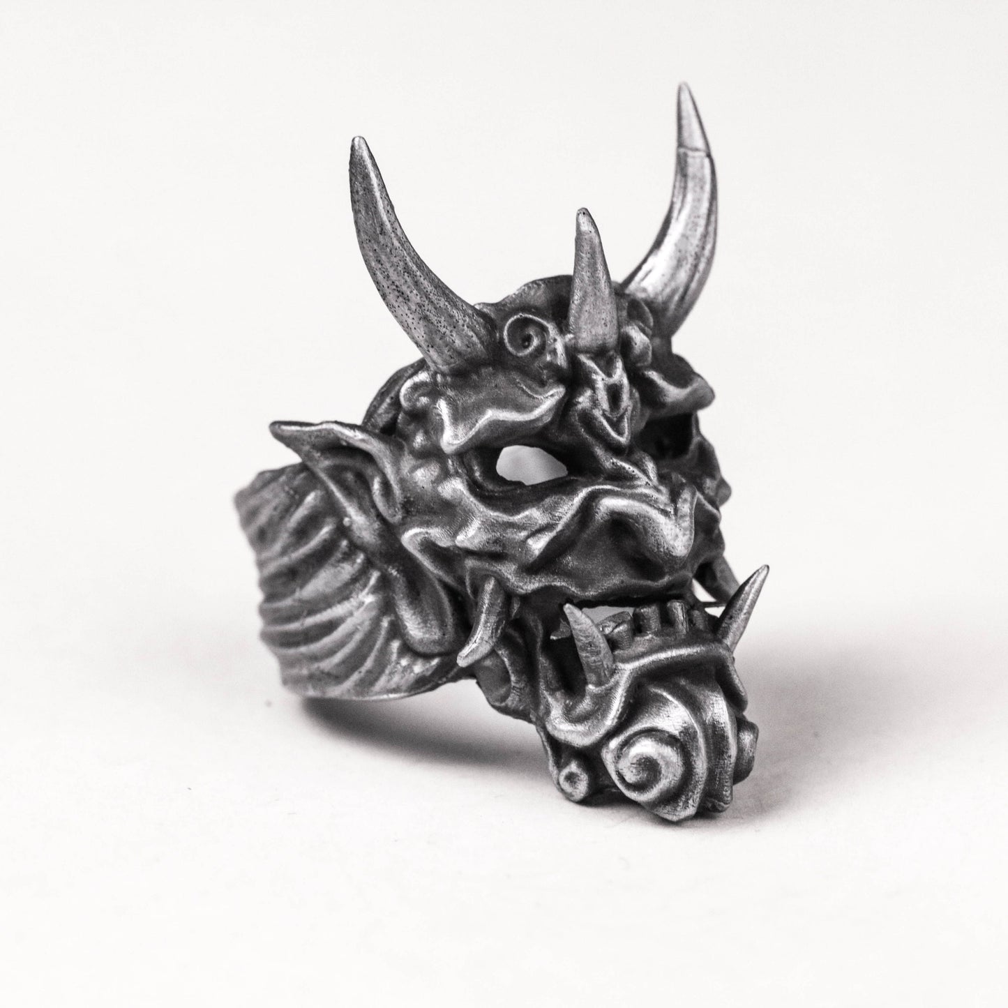 hannya ring onibaba ring Prajna ring Japanese mythical character ring Brass 925 silver handmade custom jewelry