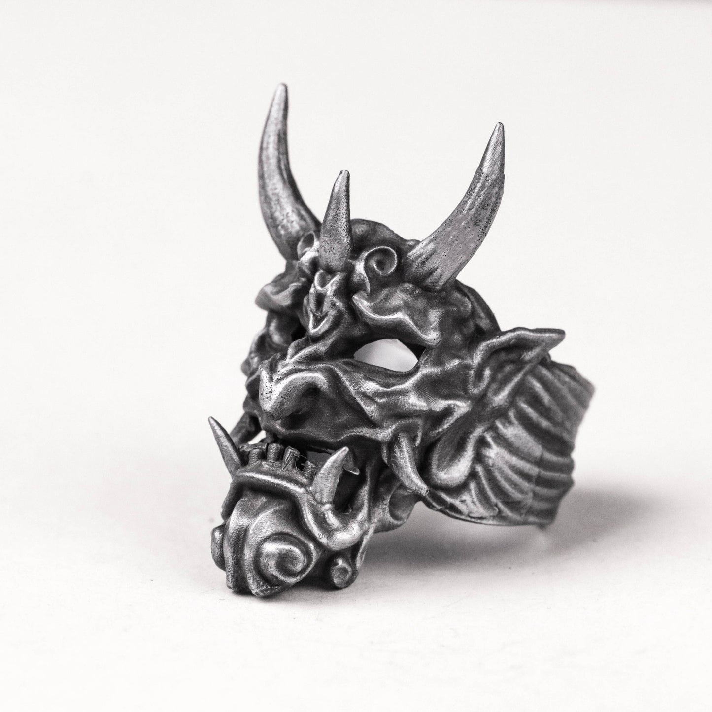 hannya ring onibaba ring Prajna ring Japanese mythical character ring Brass 925 silver handmade custom jewelry