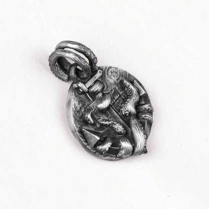 925 Silver Cthulhu Pendant Octopus Tentacle Necklace Retro Brass Craftsman Making Jewelry