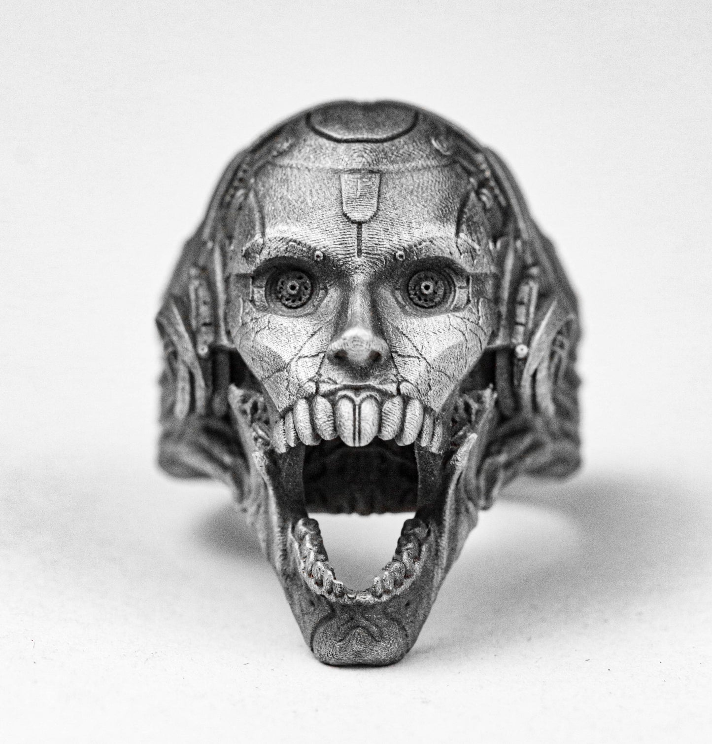 925 punk ring-skull-gothic style-punk male ring-rock index finger accessories-heavy metal roaring ring