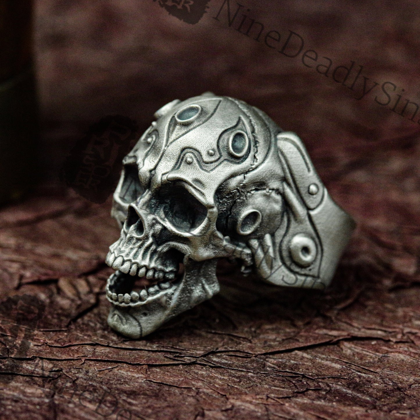 Mechanical Skull 925 Silver Ring - Doomsday Mechanical Skull Survival Ring - Unique Men Rings Artisan Made