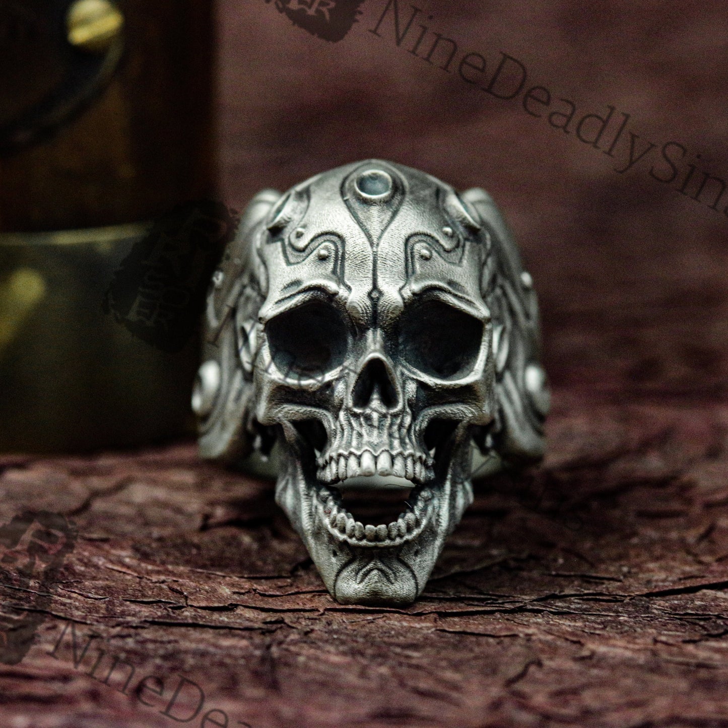 Mechanical Skull 925 Silver Ring - Doomsday Mechanical Skull Survival Ring - Unique Men Rings Artisan Made