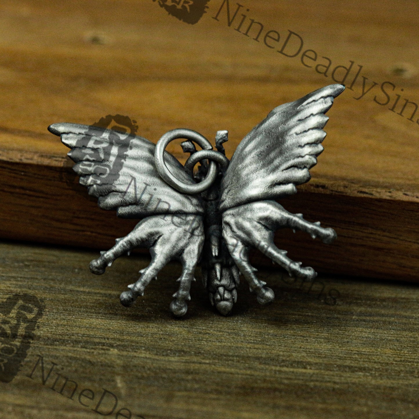 Butterfly From Hell 925 Silver Pendant Necklace - Horror Butterfly That Drains Souls - Unique Artisan Made