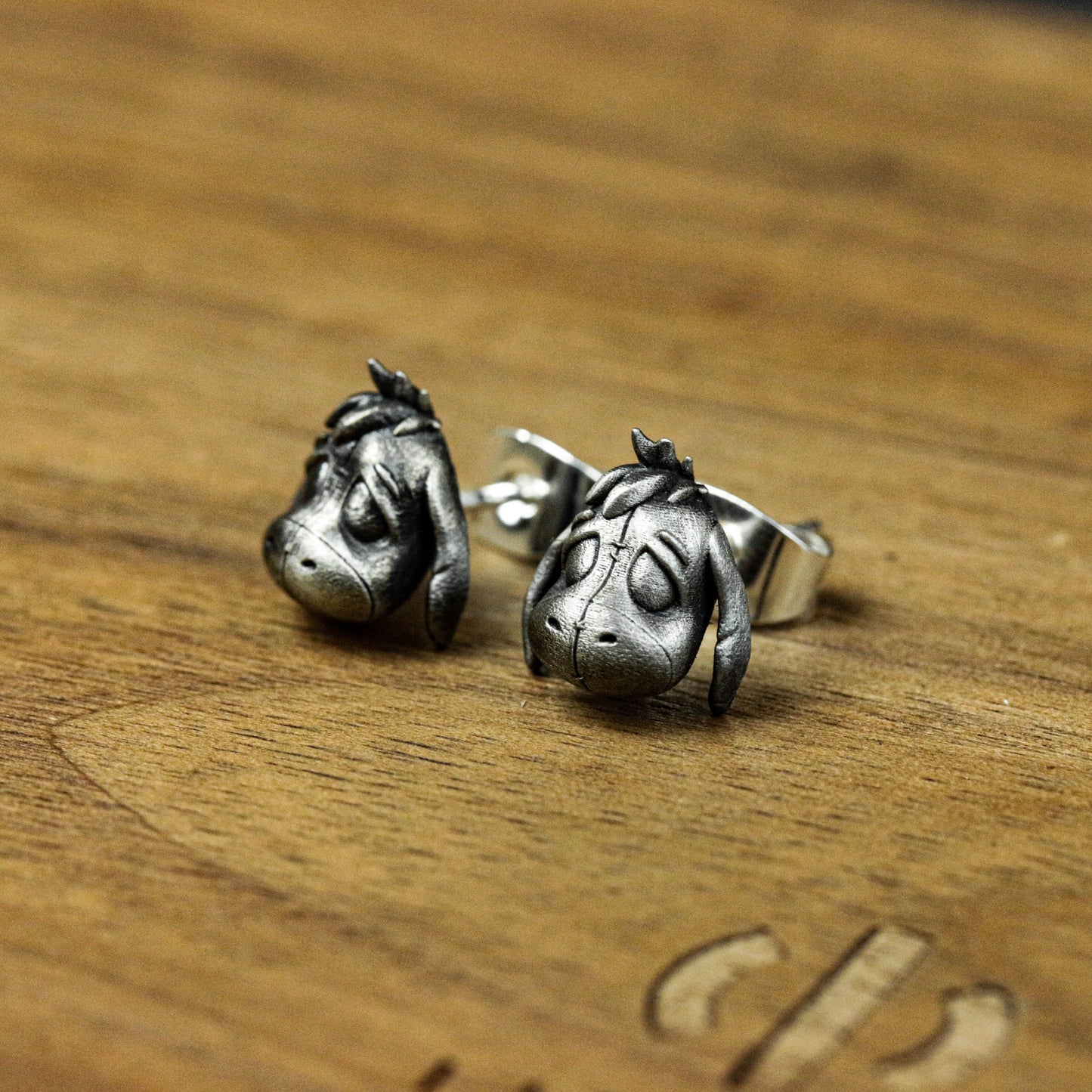 Muppet donkey head earrings, silver earrings, Muppet earrings, animal earrings, donkey earrings, best man earrings