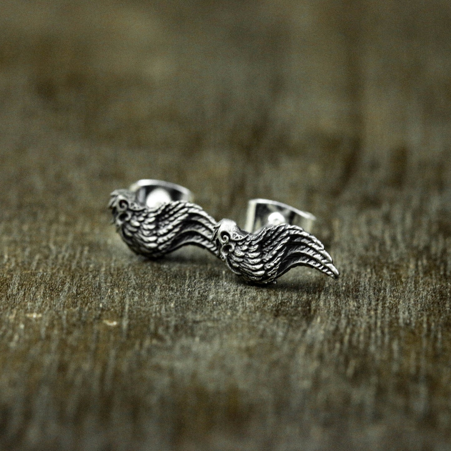 Angel wing earrings, silver earrings, angel wing earrings, wing earrings, gift for him - handmade