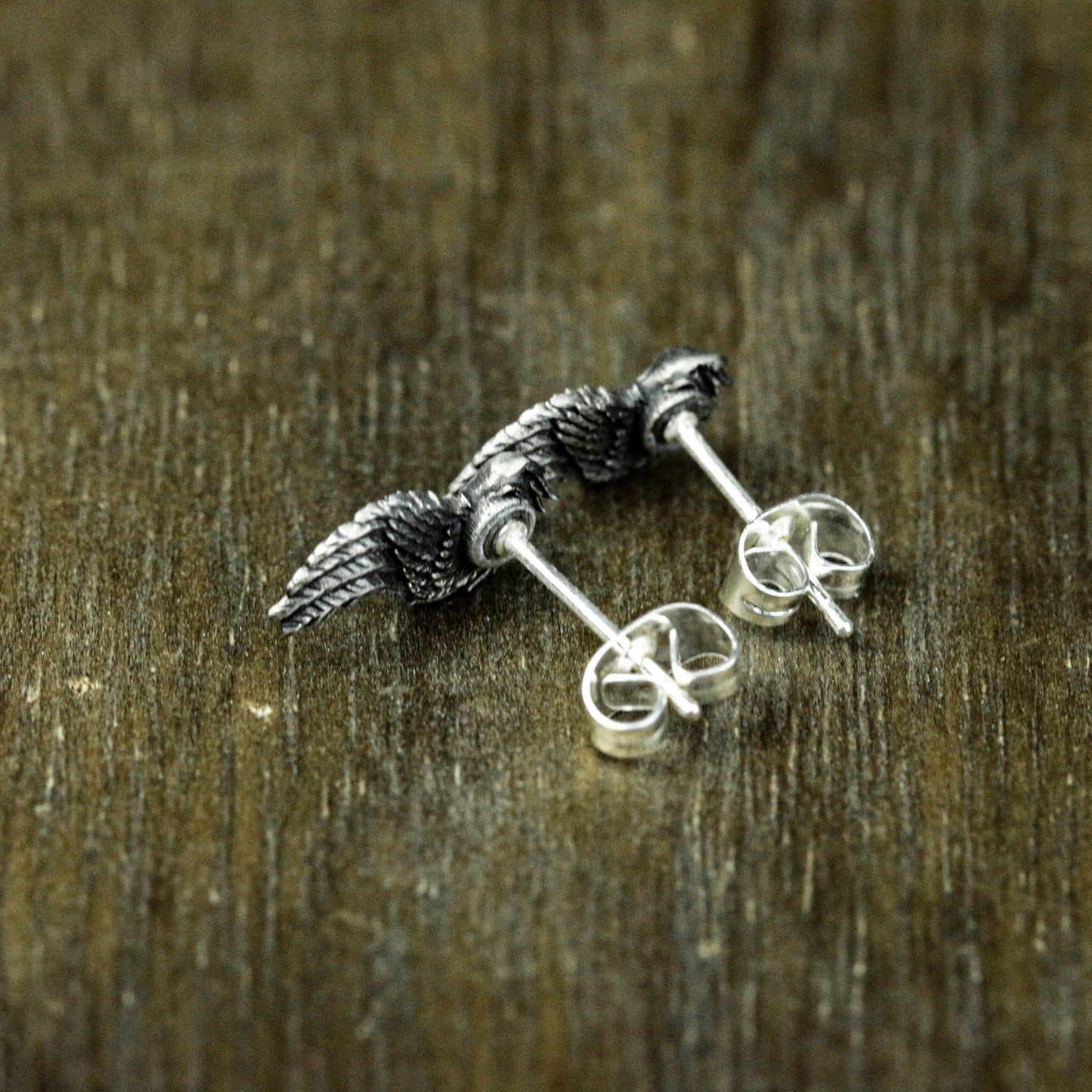 Angel wing earrings, silver earrings, angel wing earrings, wing earrings, gift for him - handmade