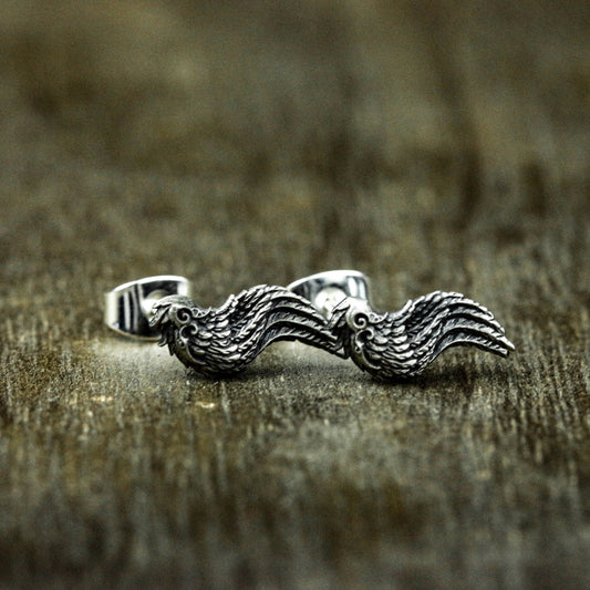 Angel wing earrings, silver earrings, angel wing earrings, wing earrings, gift for him - handmade