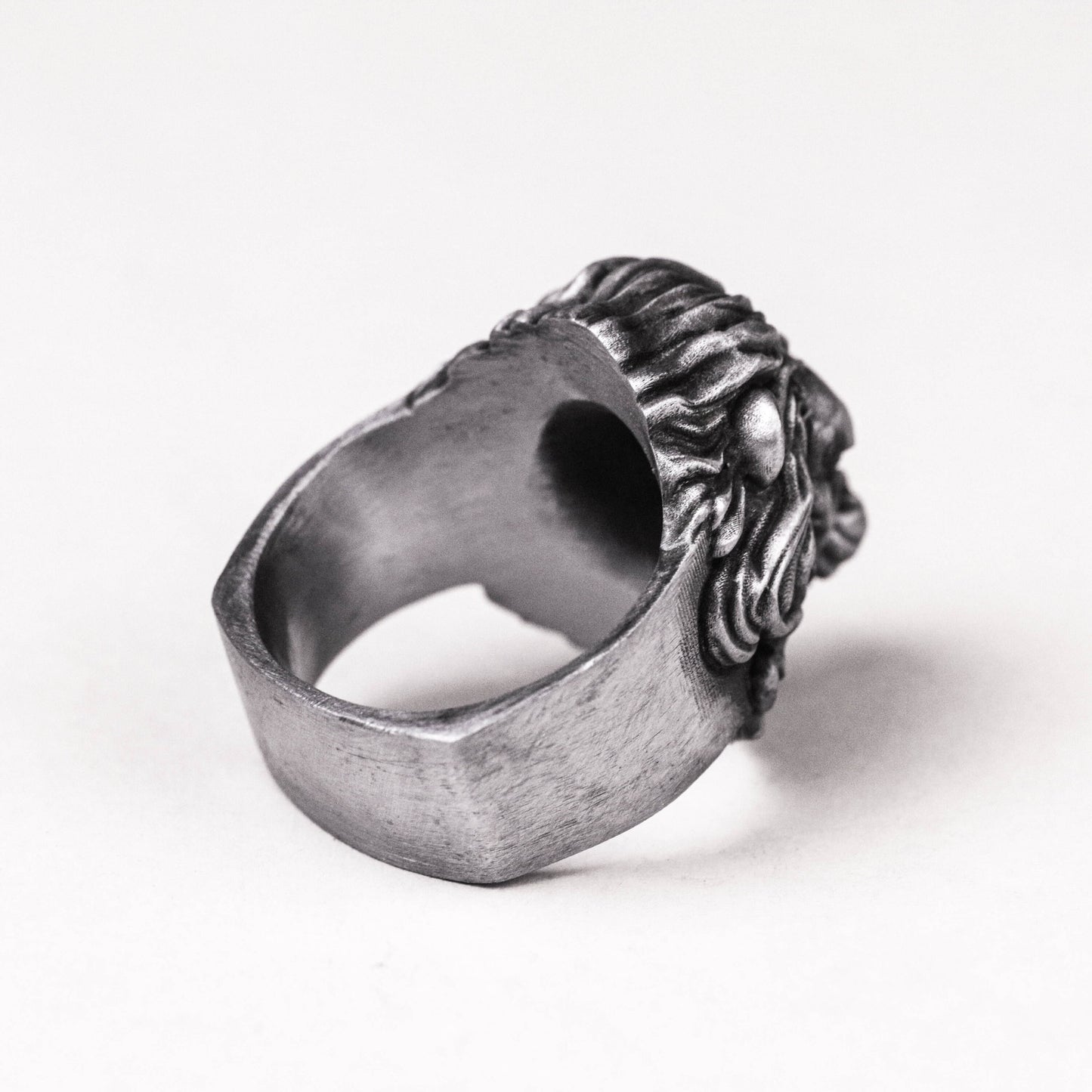 Silver Lion Ring - Mens Angry Lion King Ring Unique Biker Ring For Man Gothic Signet Men Jewelry Gift Boyfriend Husband