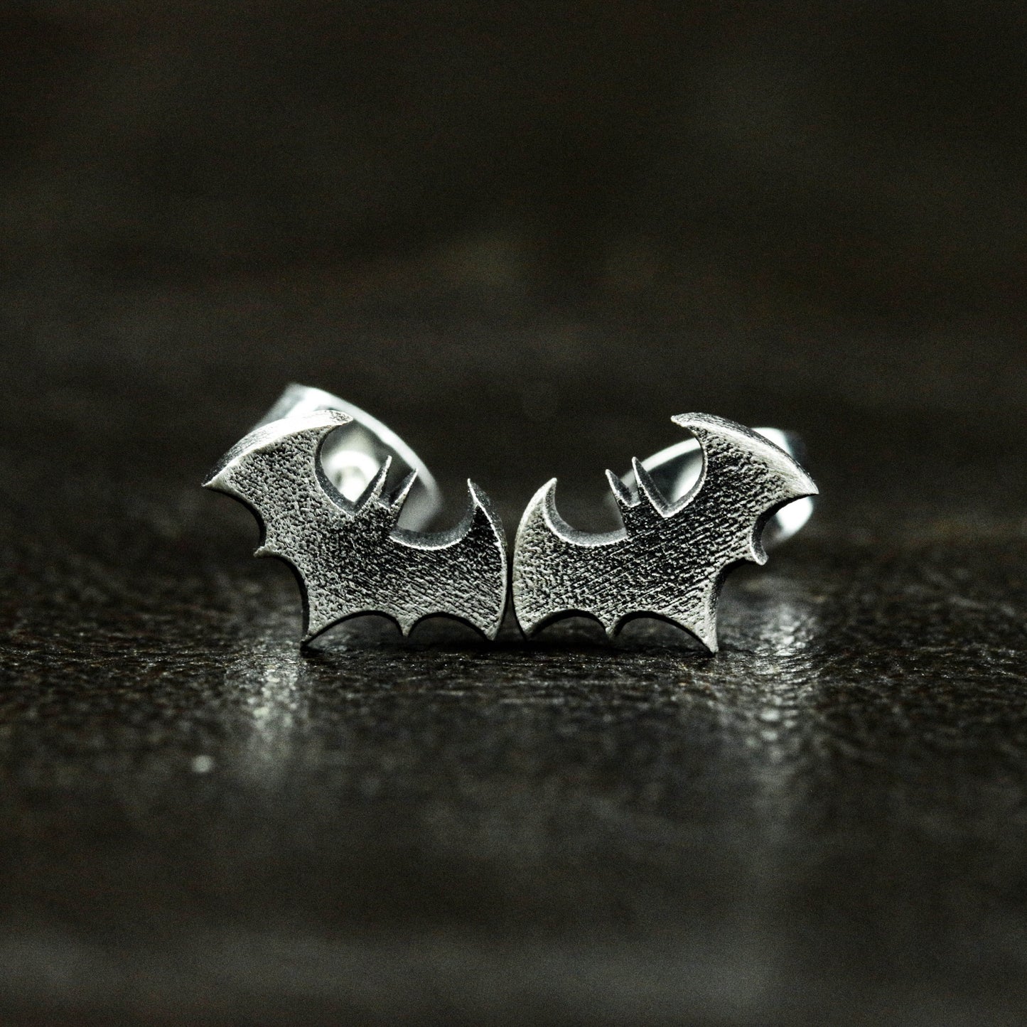 Bat gargoyle earrings, bat silver earrings, abstract bat earrings, personalized silver jewelry, gift for best man - handmade