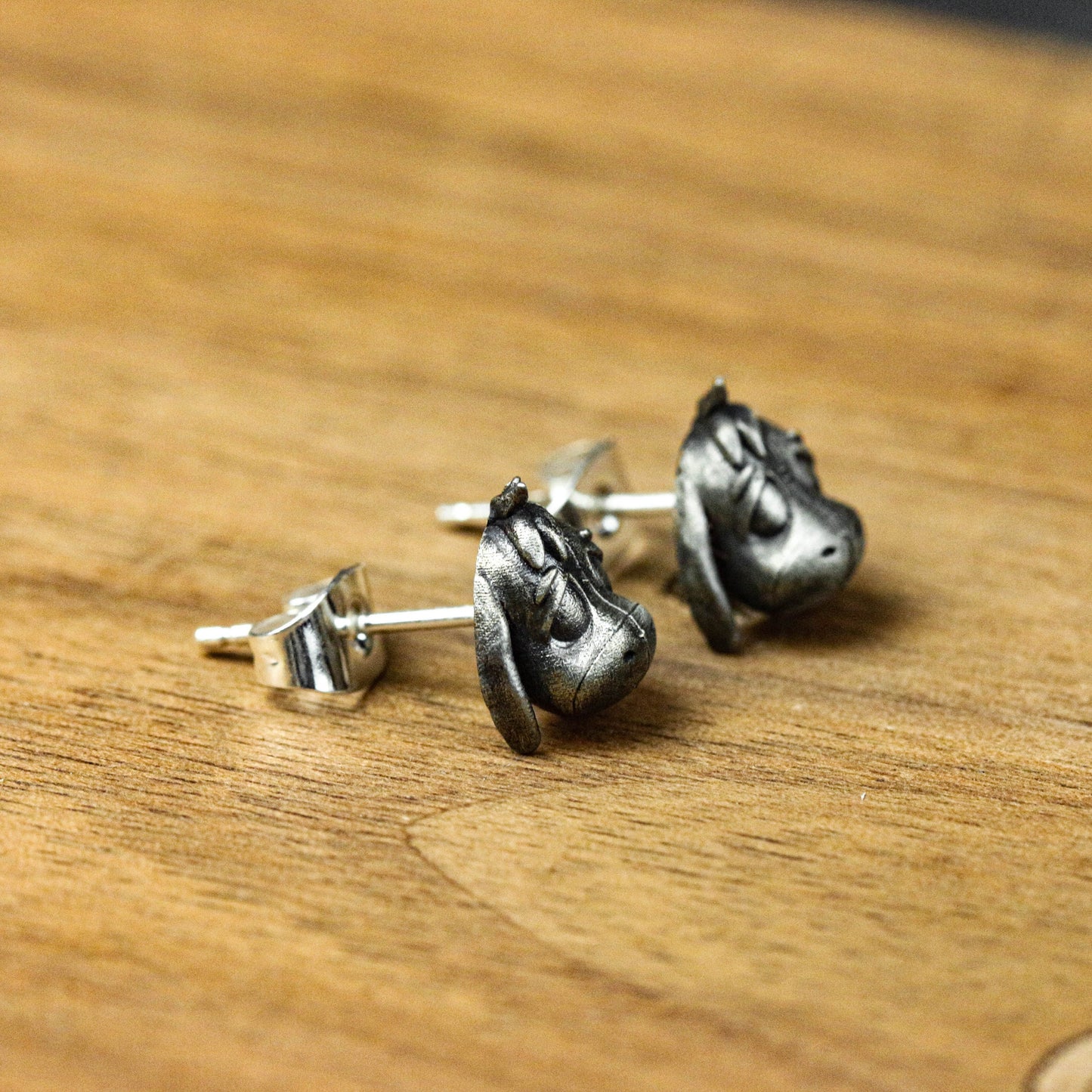 Muppet donkey head earrings, silver earrings, Muppet earrings, animal earrings, donkey earrings, best man earrings