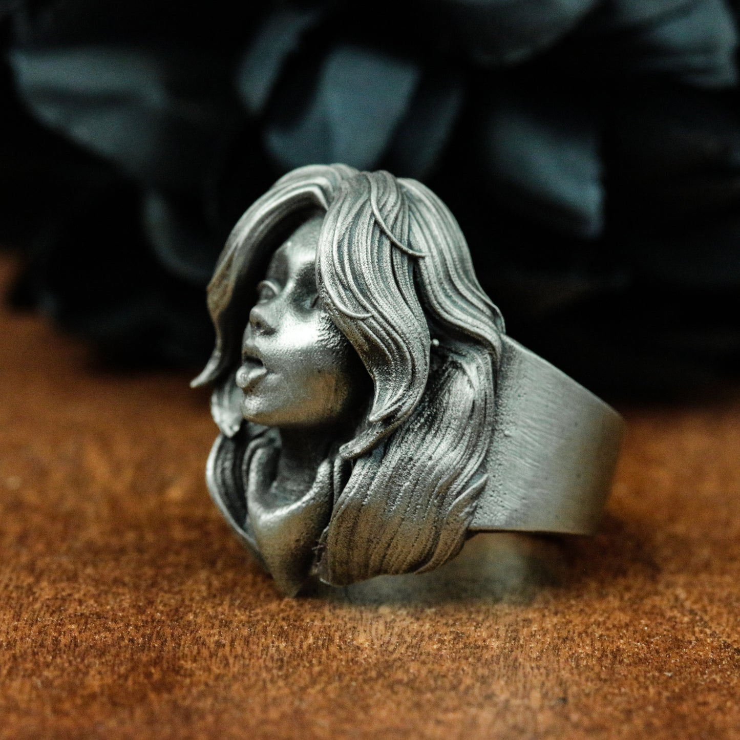 Lovely girl 925 silver ring, beautiful girl, gift for her, personalized ring gift for Valentine's Day