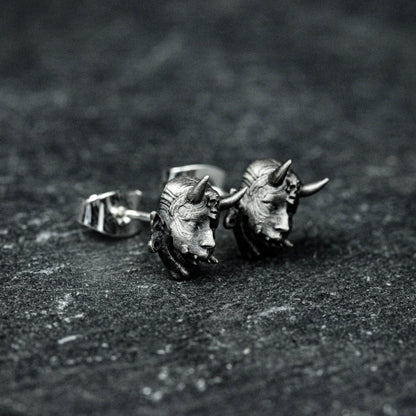 Witch earrings, female face earrings, face earrings, skull earrings, gifts for him - handmade.
