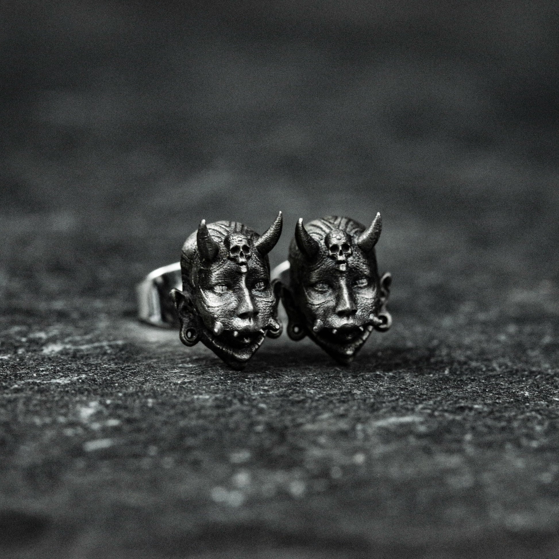 Witch earrings, female face earrings, face earrings, skull earrings, gifts for him - handmade