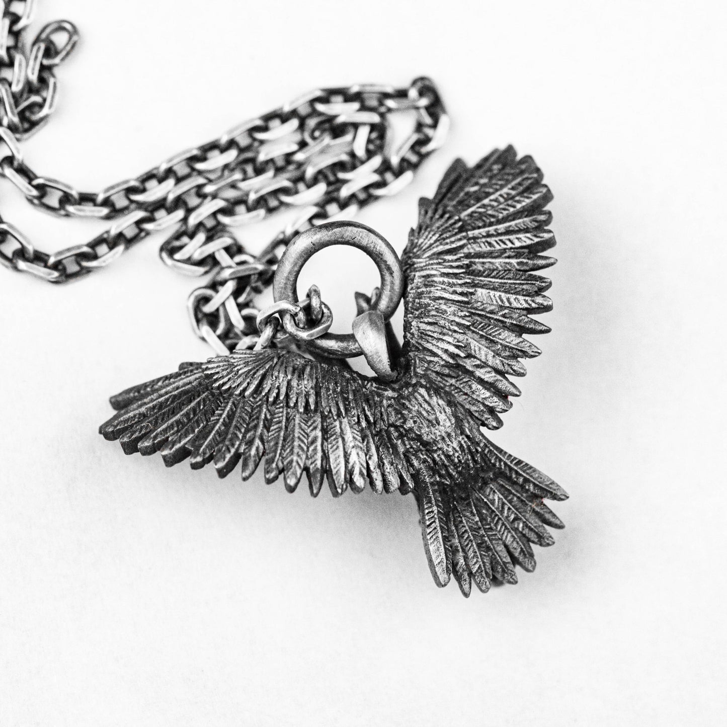 Owl Pendant Necklace - Skull Pendant - Winged Animal Lovers - Gothic Necklace - World of Warcraft - Personalized Gifts