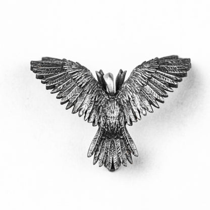 Gothic Owl Skull Pendant Necklace - Hand-Forged Winged Creature Jewelry for Fantasy Enthusiasts