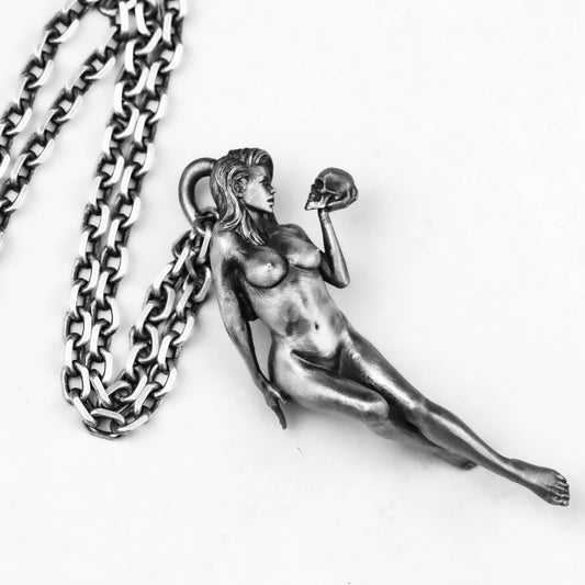 925 silver snake and scorpion beauty pendant , woman jewelry, nude pendant