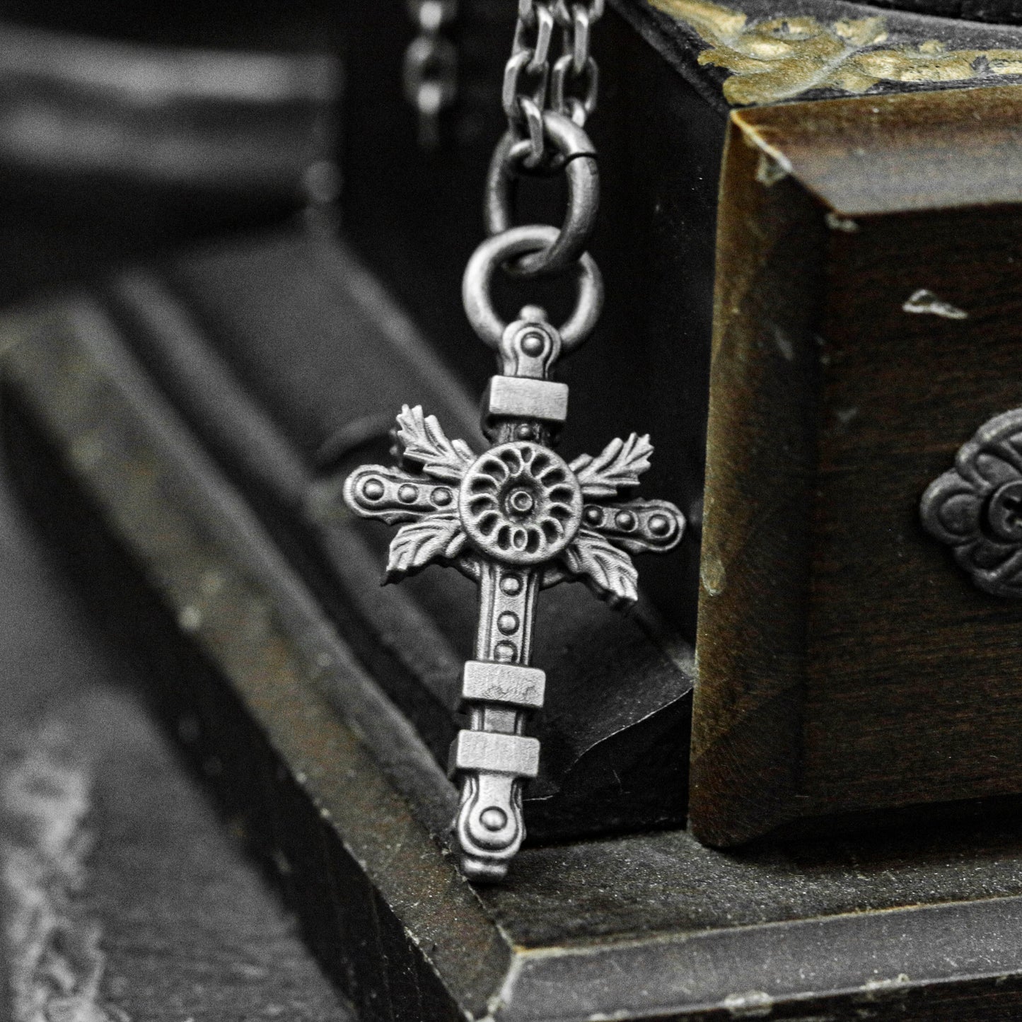 Sterling Silver Women's Silver Jewelry Konoha Cross of Life Pendant Necklace Sterling Silver Cross Women's Necklace Modern Cross Necklace