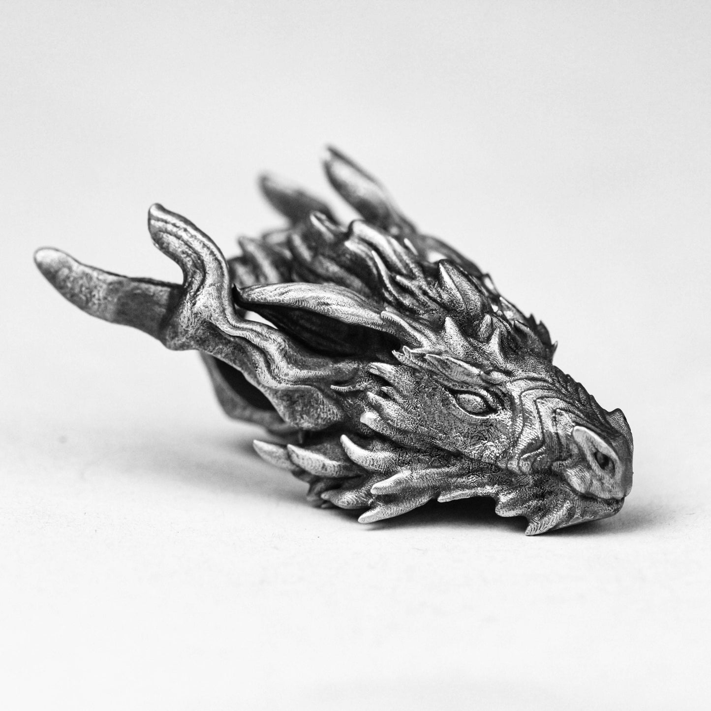 925 silver unique dragon necklace, horned dragon head pendant, Game of Thrones dragon charm, everyday jewelry for men, birthday gift