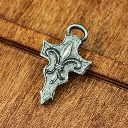 Iris pendant 925 silver necklace, unique cross design silver pendant, personalized pendant for men and women, Iris jewelry
