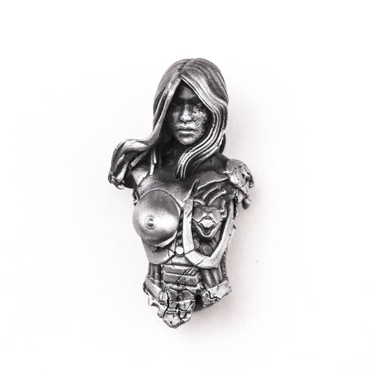 925 silver mechanical female body pendant, cyberpunk jewelry, mechanical girl pendant nude female pendant war damage female body pendant