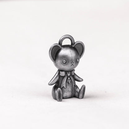 Teddy bear pendant Patch bear charms baby charm Save the planet jewelry, Polar bear cute bear pendant.