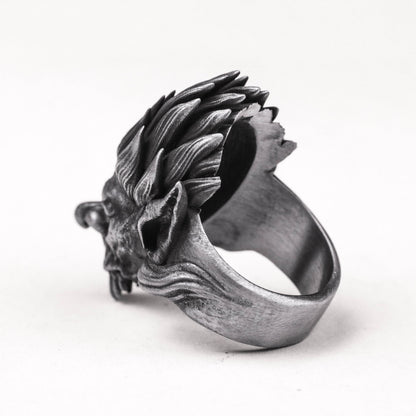 925 silver goblin ring, horror ring, men's large ring, movie game jewelry.